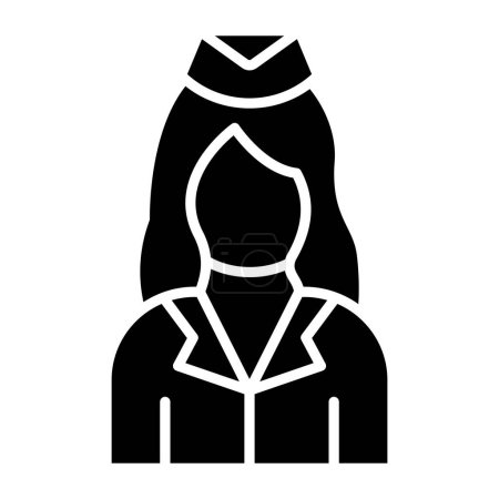 Téléchargez les illustrations : Une femme. icône web illustration simple - en licence libre de droit