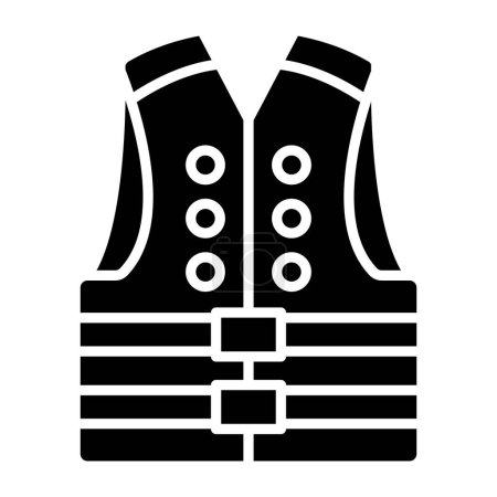 Illustration for Safety vest icon. simple illustration of clothes equipment vector icons for web - Royalty Free Image
