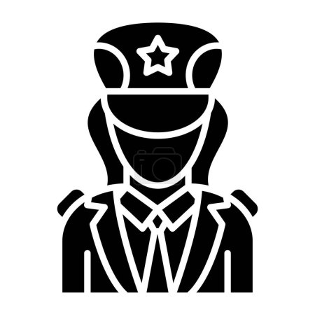 Téléchargez les illustrations : Agent de police icône vectoriel illustration - en licence libre de droit