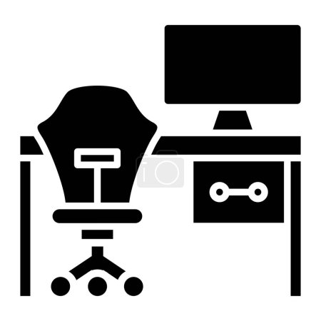 Téléchargez les illustrations : Chaise de bureau. conception simple - en licence libre de droit