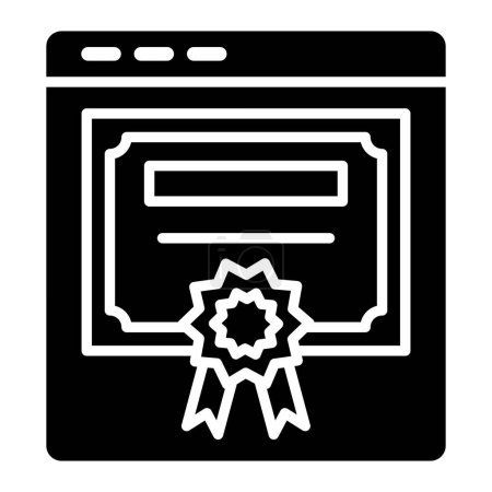 Illustration for Certificate. web icon simple illustration - Royalty Free Image