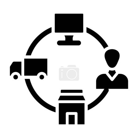 Téléchargez les illustrations : Icône de ligne logistique et de livraison. illustration de contour des icônes vectorielles d'entrepôt pour le web - en licence libre de droit