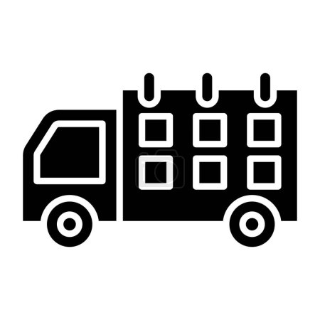 Illustration for Delivery truck icon vector. outline car vehicle sign. isolated contour symbol illustration - Royalty Free Image
