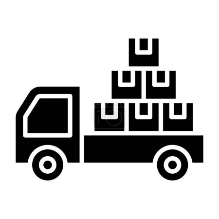 Illustration for Delivery truck. simple design - Royalty Free Image
