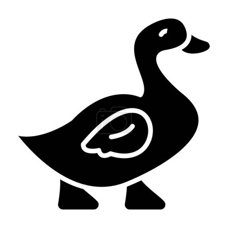 Ilustración de Icono de pato. ilustración simple de los iconos de vector de aves para la web - Imagen libre de derechos