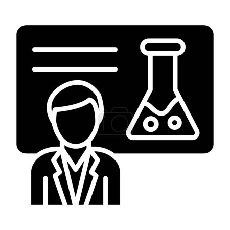 Illustration for Vector illustration of a test tube icon - Royalty Free Image