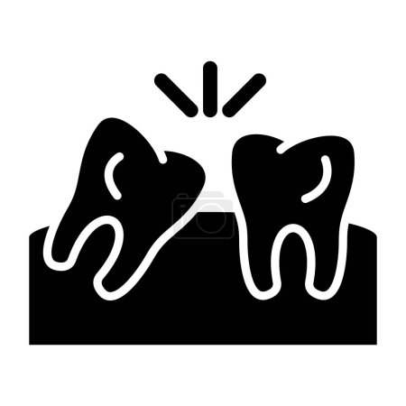 Téléchargez les illustrations : Illustration vectorielle d'icône de dent - en licence libre de droit