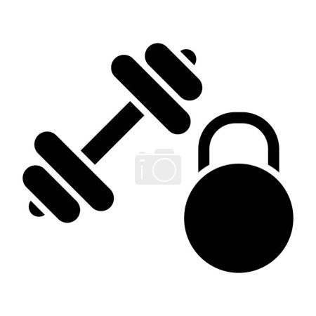 Illustration for Gym Equipment icon. web design - Royalty Free Image