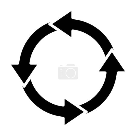 Ilustración de Flecha circular icono vector ilustración - Imagen libre de derechos