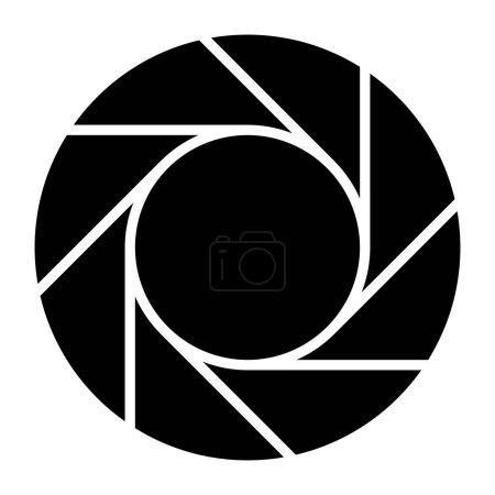 Illustration for Camera shutter icon. vector illustration - Royalty Free Image