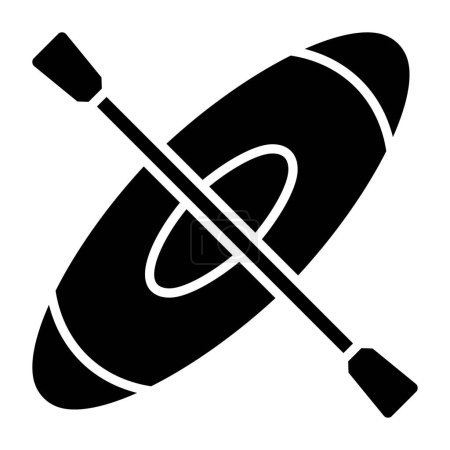 Illustration for Kayak. web icon simple design - Royalty Free Image