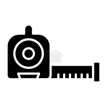 Illustration for Tape measure icon. outline illustration of construction tool vector icons for web - Royalty Free Image