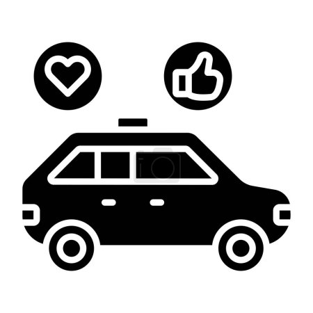 Téléchargez les illustrations : Illustration vectorielle d'icône d'assurance automobile - en licence libre de droit