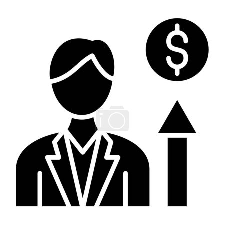 Illustration for Career Growth. web icon simple illustration - Royalty Free Image