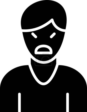 Illustration for Passive Aggressive Person. web icon simple design - Royalty Free Image