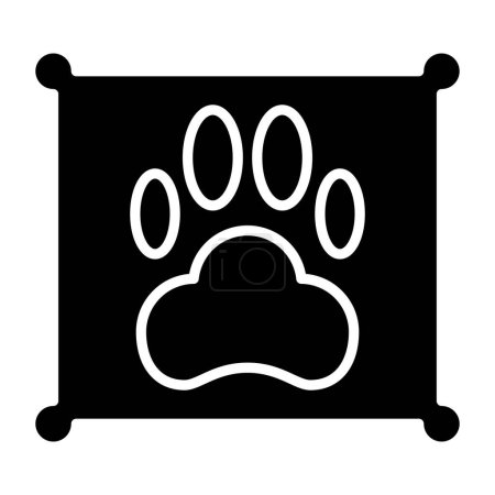 Téléchargez les illustrations : Animal de compagnie patte icône vectoriel illustration - en licence libre de droit