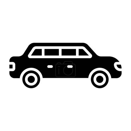 Téléchargez les illustrations : Limousine. Illustration vectorielle d'icône Web - en licence libre de droit