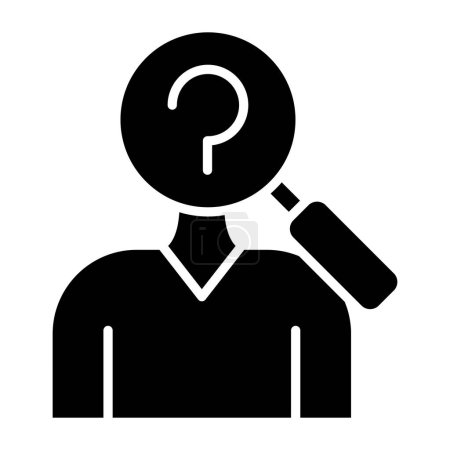 Ilustración de Persona desaparecida icono web vector ilustración - Imagen libre de derechos