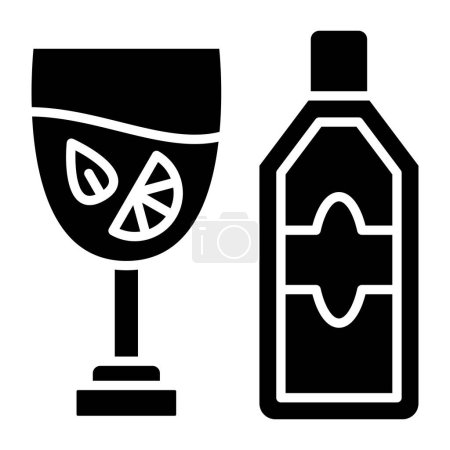 Illustration for Gin Tonic web icon vector illustration - Royalty Free Image
