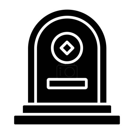 Illustration for Grave. web icon simple design - Royalty Free Image