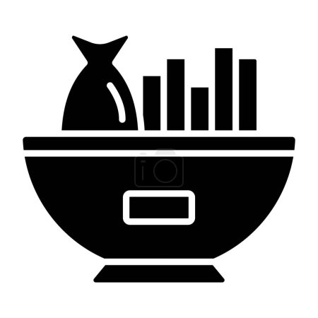 Ilustración de Pescado y chips icono del vector - Imagen libre de derechos