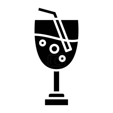 Téléchargez les illustrations : Boire du verre. icône web design simple - en licence libre de droit