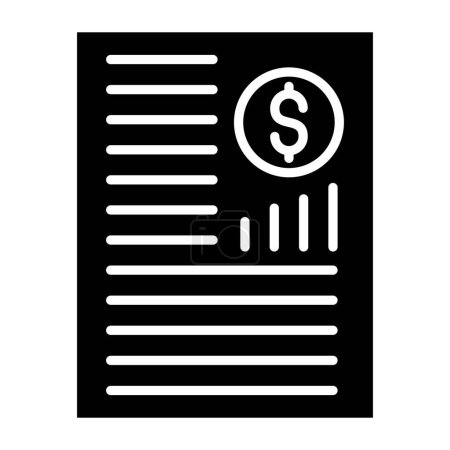 Ilustración de Declaración de ingresos icono web ilustración simple - Imagen libre de derechos