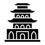 Vector illustration of chinese temple icon