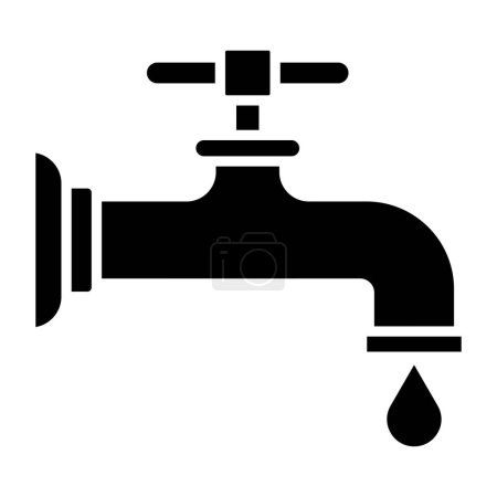 Téléchargez les illustrations : Icône du robinet d'eau. illustration web. - en licence libre de droit
