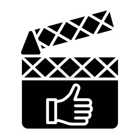 Illustration for Movie Review  line icon. - Royalty Free Image