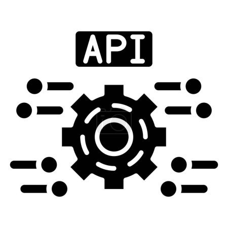 Illustration for Api web icon simple illustration - Royalty Free Image