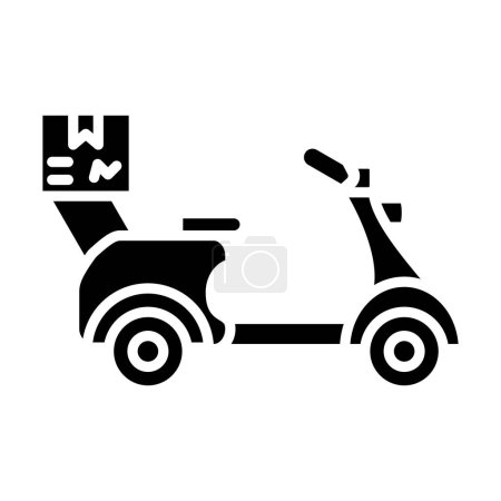 Ilustración de Icono de scooter. símbolo de servicio de entrega. aislado sobre fondo blanco. ilustración vectorial - Imagen libre de derechos