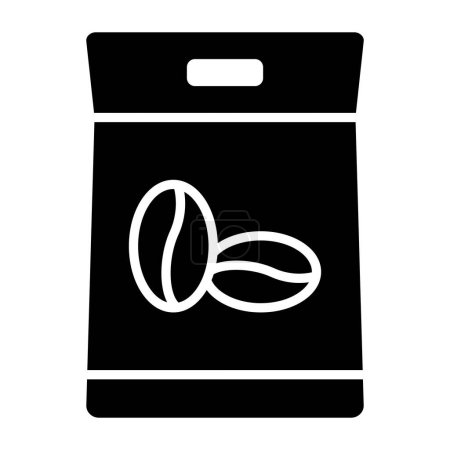 Téléchargez les illustrations : Icône web sac haricot design simple - en licence libre de droit