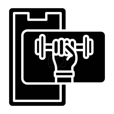 Ilustración de Icono web de levantamiento de pesas ilustración simple - Imagen libre de derechos