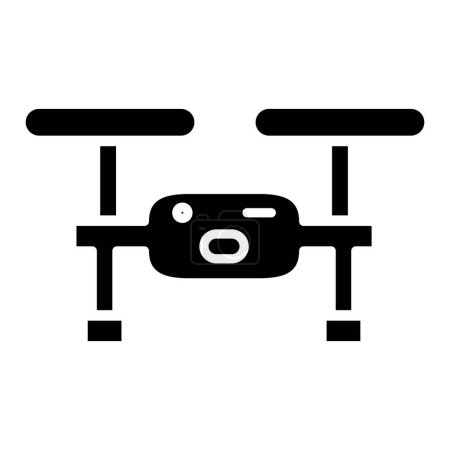 Téléchargez les illustrations : Icône de drone. illustration simple des icônes vectorielles cctv pour le web - en licence libre de droit