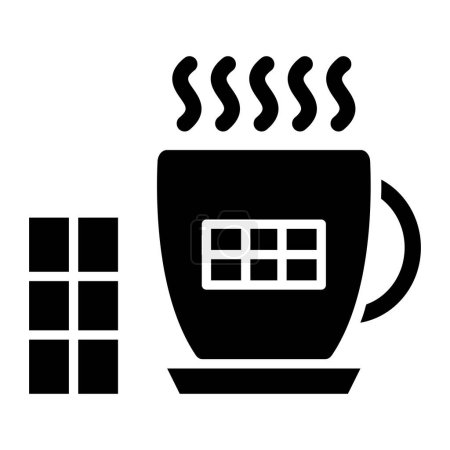 Téléchargez les illustrations : Icône tasse de café, illustration vectorielle - en licence libre de droit