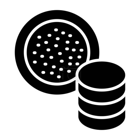 Ilustración de Icono de almacenamiento de datos, ilustración vectorial diseño simple - Imagen libre de derechos