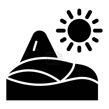 Ilustración de Icono de duna vector ilustración - Imagen libre de derechos