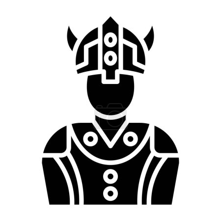 Téléchargez les illustrations : Icône web Viking Man illustration simple - en licence libre de droit