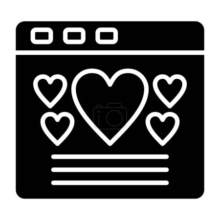 Illustration for Love vector glyph flat icon - Royalty Free Image