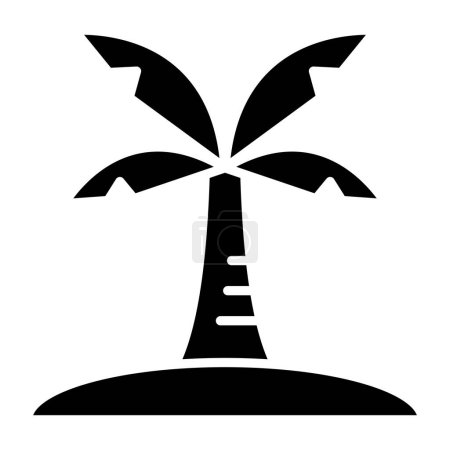 Téléchargez les illustrations : Palmier icône vecteur. panneau de vacances à la plage. illustration de symbole de contour isolé - en licence libre de droit