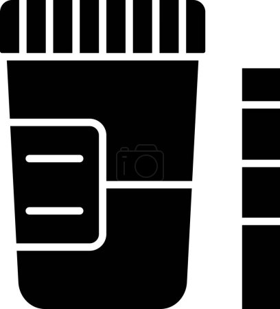 Téléchargez les illustrations : Test d'urine icône web illustration simple - en licence libre de droit