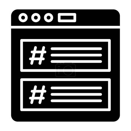 Illustration for Hashtags. web icon simple illustration - Royalty Free Image