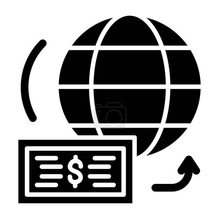 Illustration for Send Money Overseas  simple illustration - Royalty Free Image