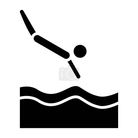 Illustration for Diving web icon simple illustration - Royalty Free Image