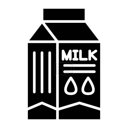 Téléchargez les illustrations : Boîte à lait icône web illustration simple - en licence libre de droit