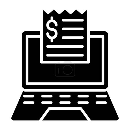 Illustration for Electronic Bills. web icon simple design - Royalty Free Image