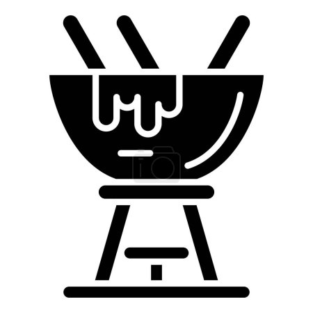 Illustration for Fondue web icon simple design - Royalty Free Image