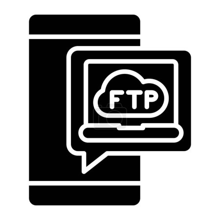 Téléchargez les illustrations : Illustration vectorielle d'icône de protocole Ftp - en licence libre de droit