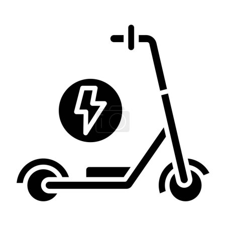 Téléchargez les illustrations : Kick Scooter icône simple, illustration vectorielle - en licence libre de droit